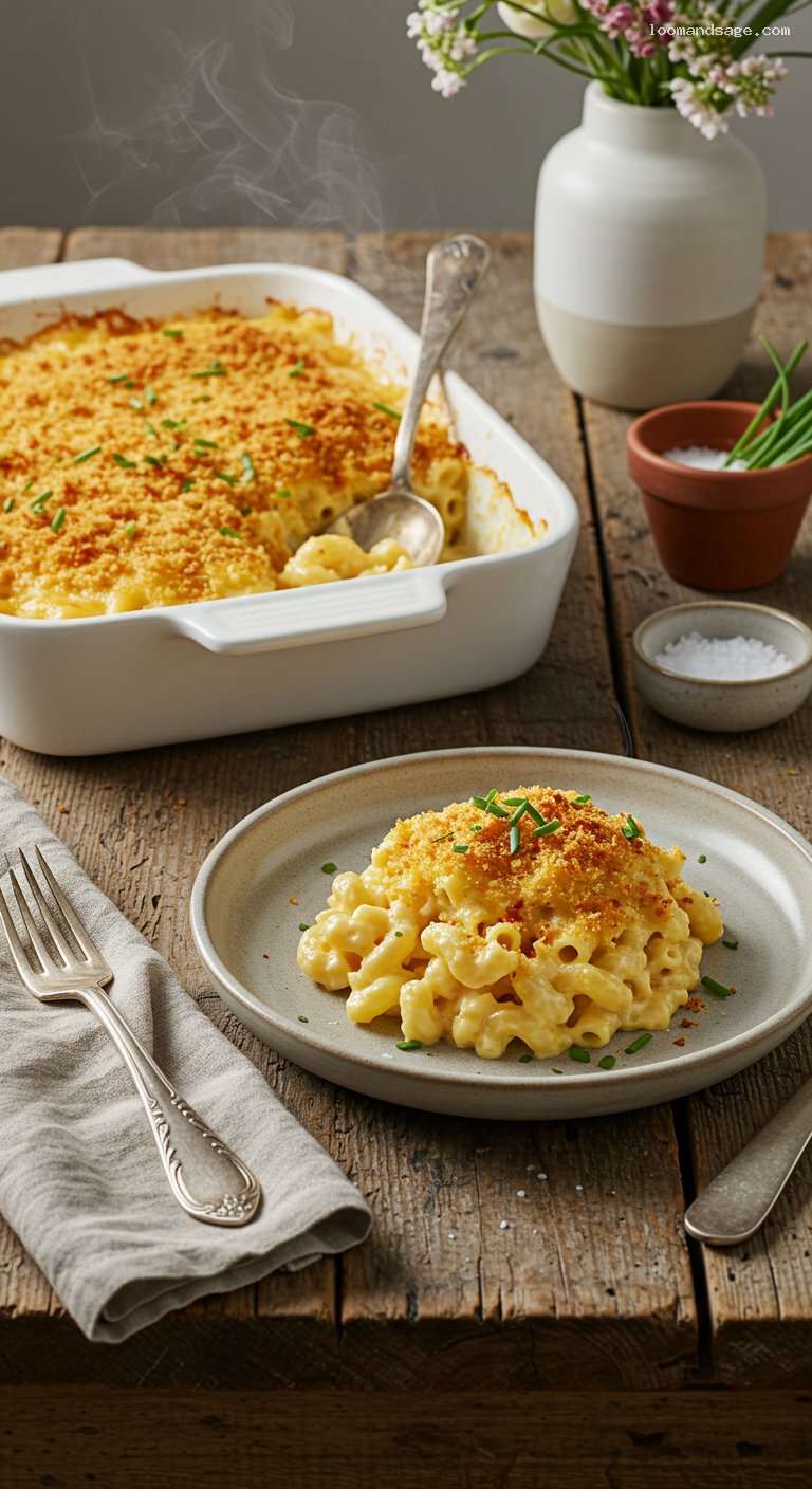 Baked Mac and Cheese with Cheddar-Gruyère Crust