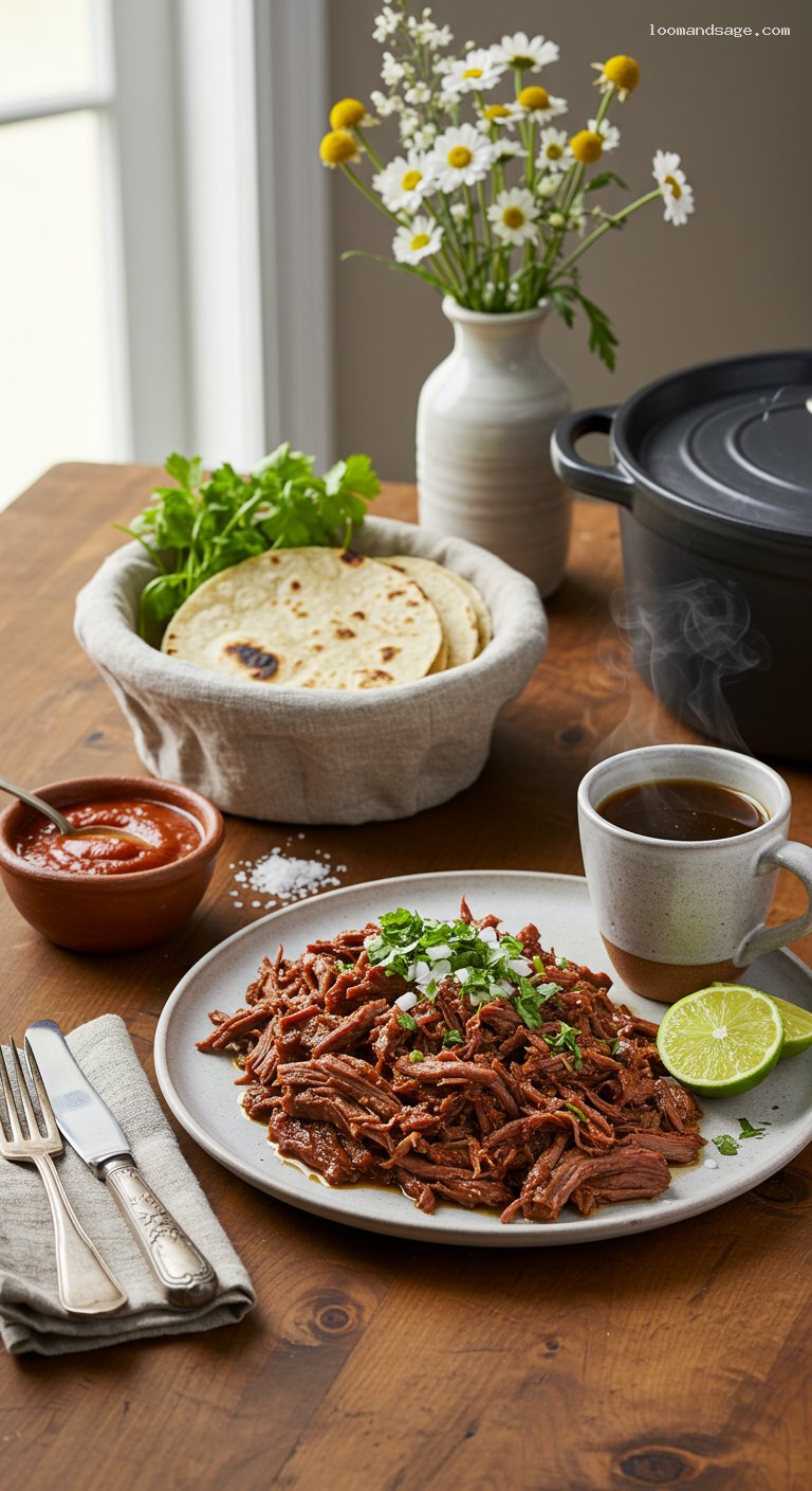 Barbacoa de Res with Rich Consomé and Warm Tortillas