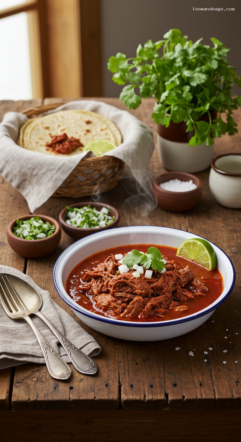 Birria de Res with Rich Consomé and Warm Tortillas