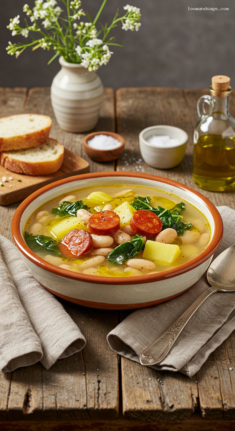 Caldo Gallego with Beans, Potatoes, and Greens
