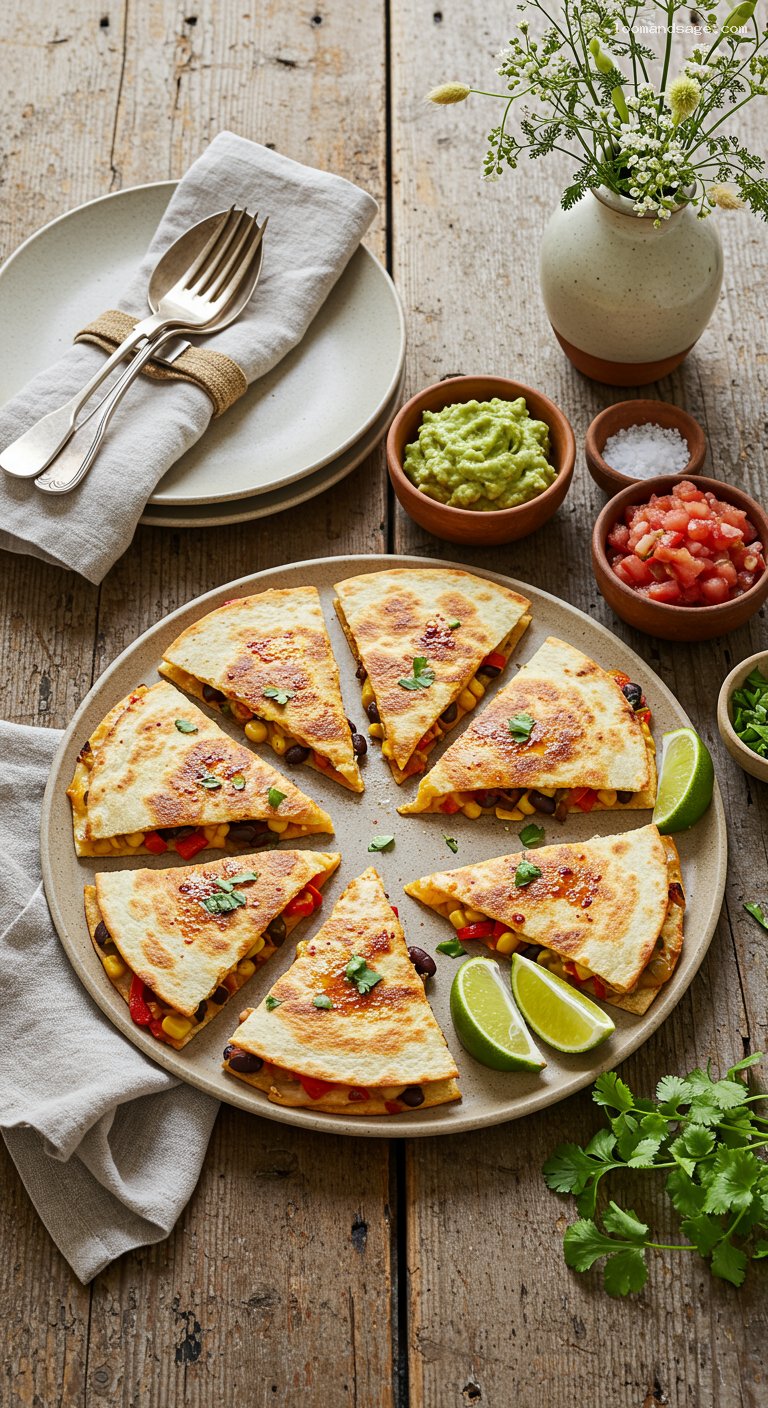 Chili-Lime Veggie Quesadilla Dippers