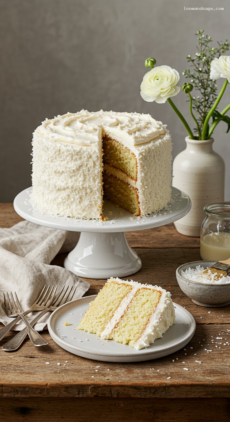 Classic Coconut Layer Cake with Coconut Frosting