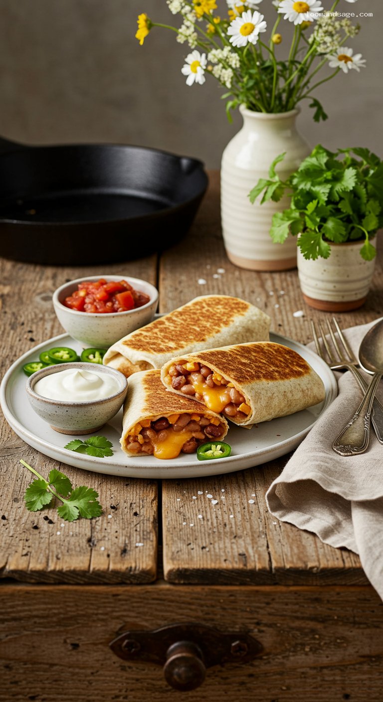 Crispy Bean and Cheese Burritos on a Budget
