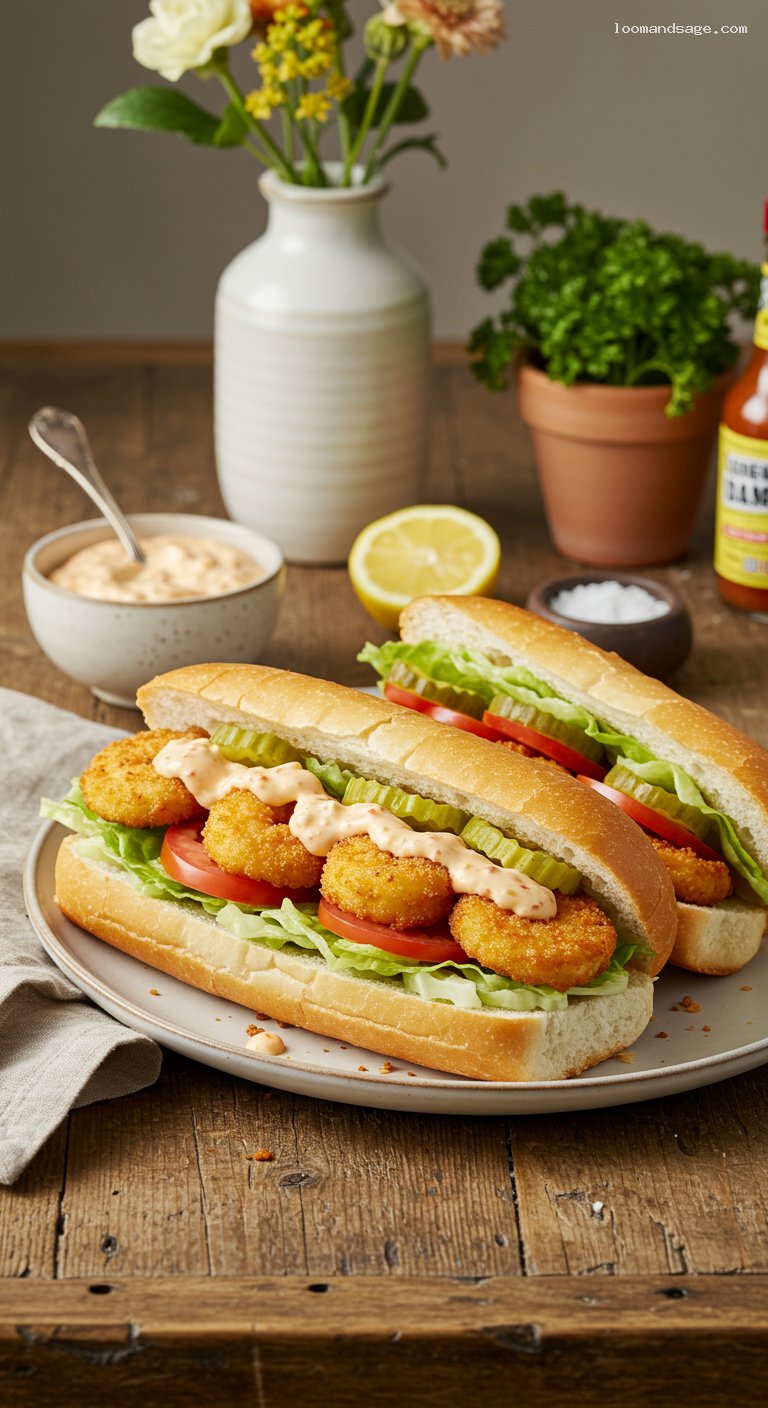 Crispy Shrimp Po’ Boy with Tangy Remoulade
