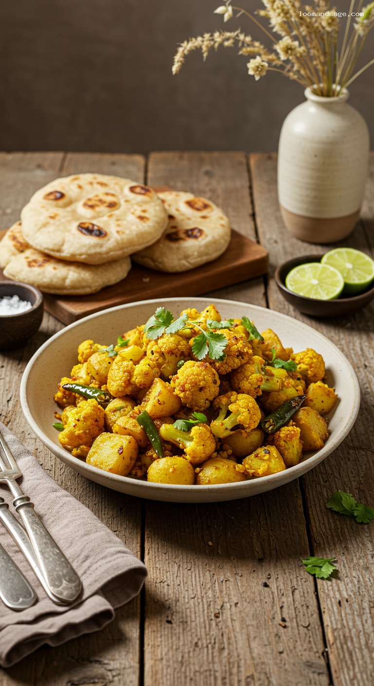 Dry-Fried Aloo Gobi with Kasoori Methi