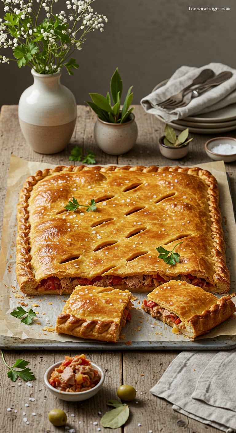 Empanada Gallega with Tuna and Sofrito