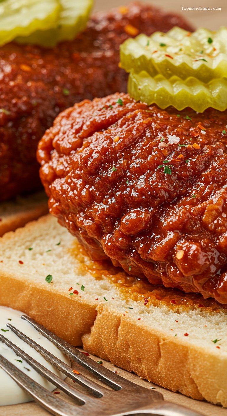 Extra-Crispy Nashville Hot Chicken with Pickles – Closeup