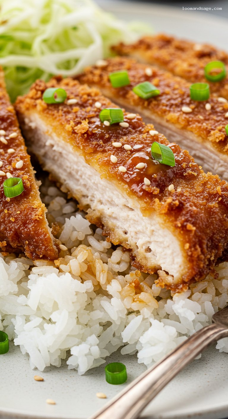 Gluten-Free Chicken Katsu with Tamari Sauce – Closeup