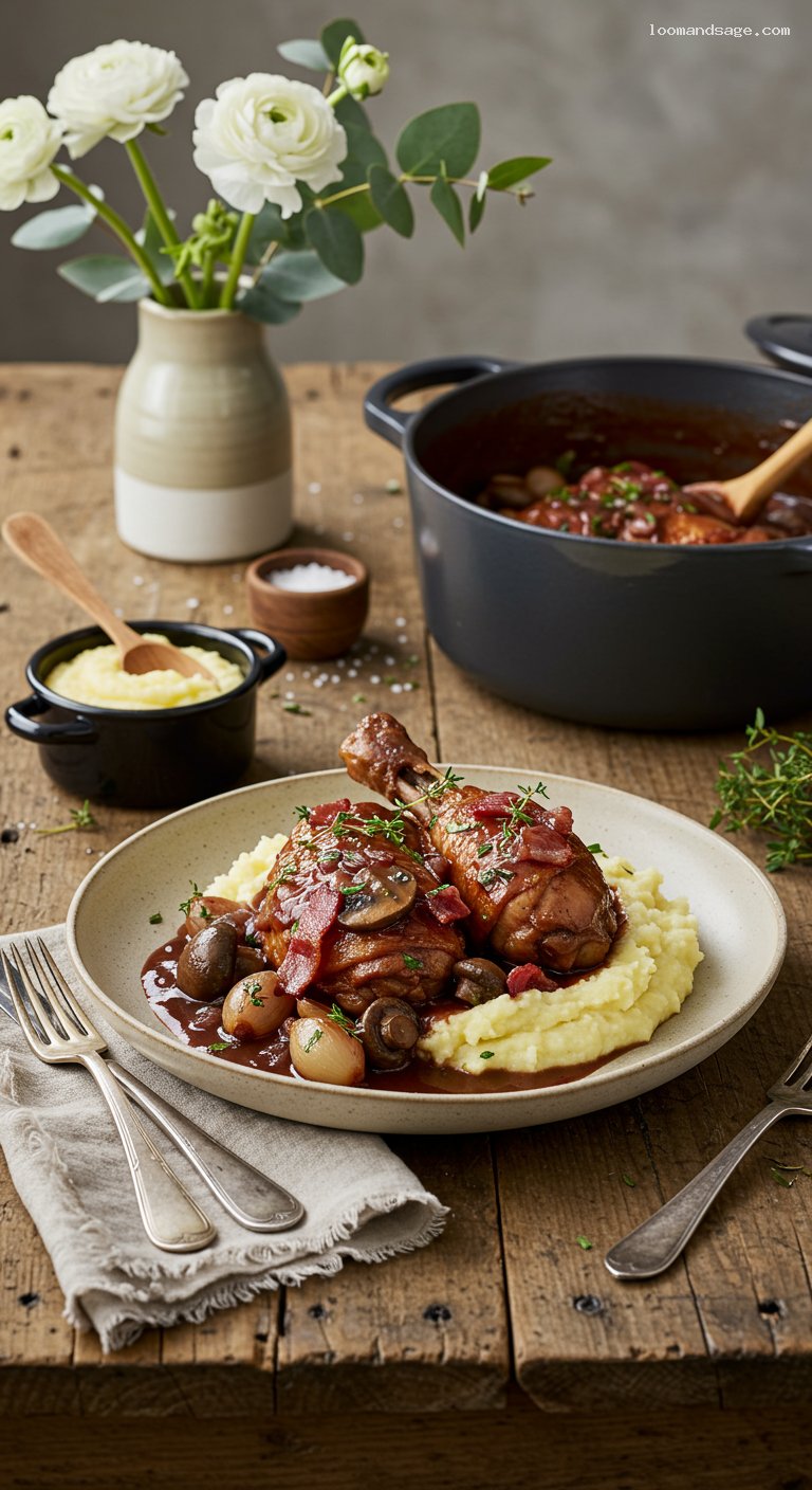 Gluten-Free Coq au Vin with Creamy Polenta