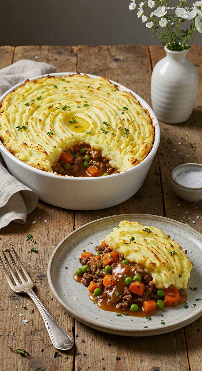 Gluten-Free Cottage-Style Shepherd’s Pie with Cornstarch Gravy