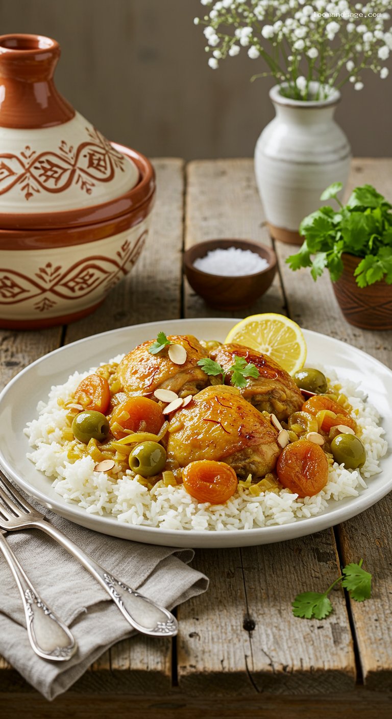 Gluten-Free Moroccan Chicken Tagine with Apricots and Olives