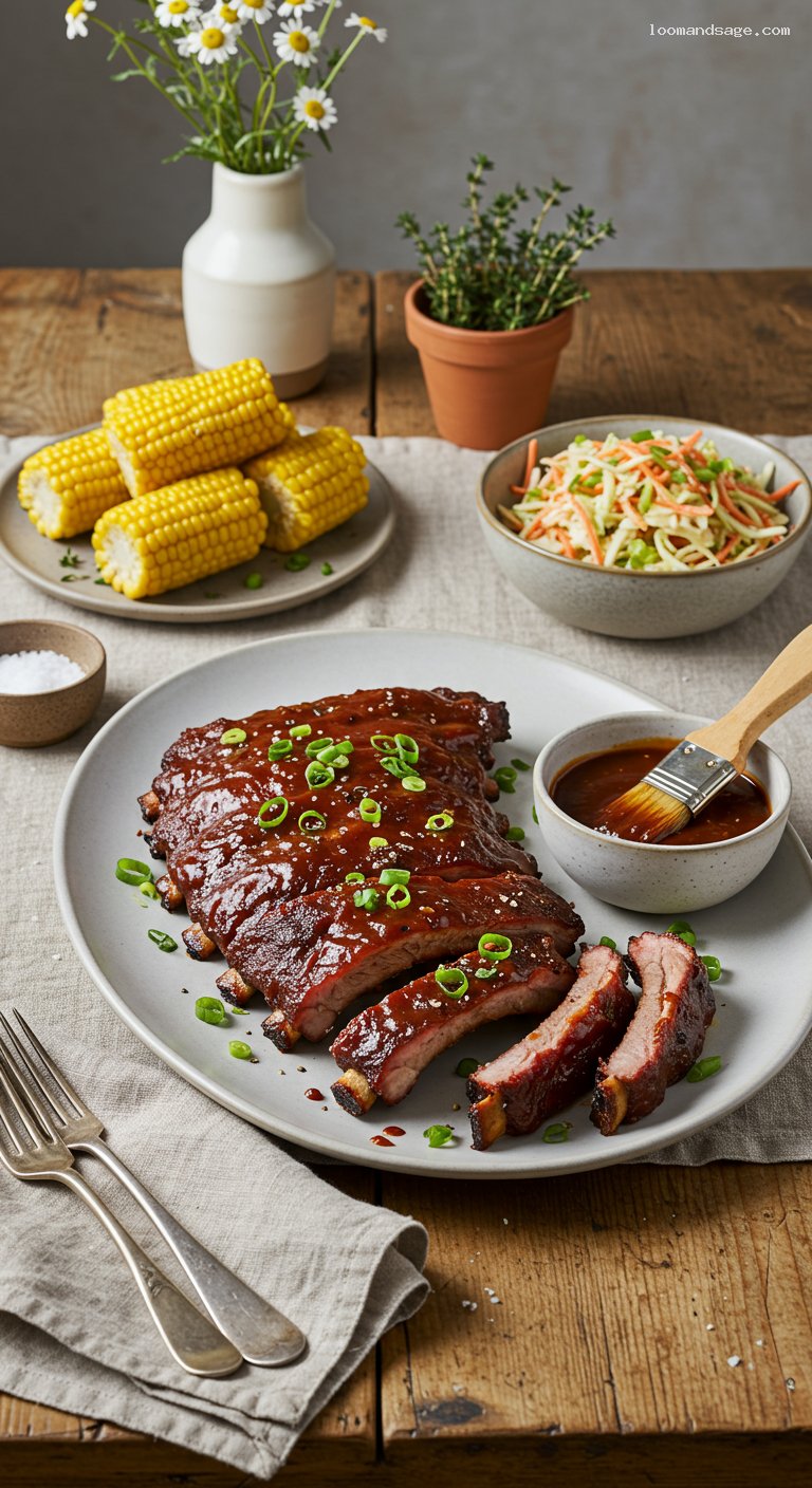 Gluten-Free Oven-Baked Baby Back Ribs with Slaw