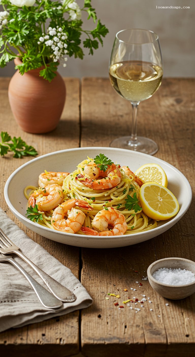 Gluten-Free Shrimp Scampi with Lemon and Parsley