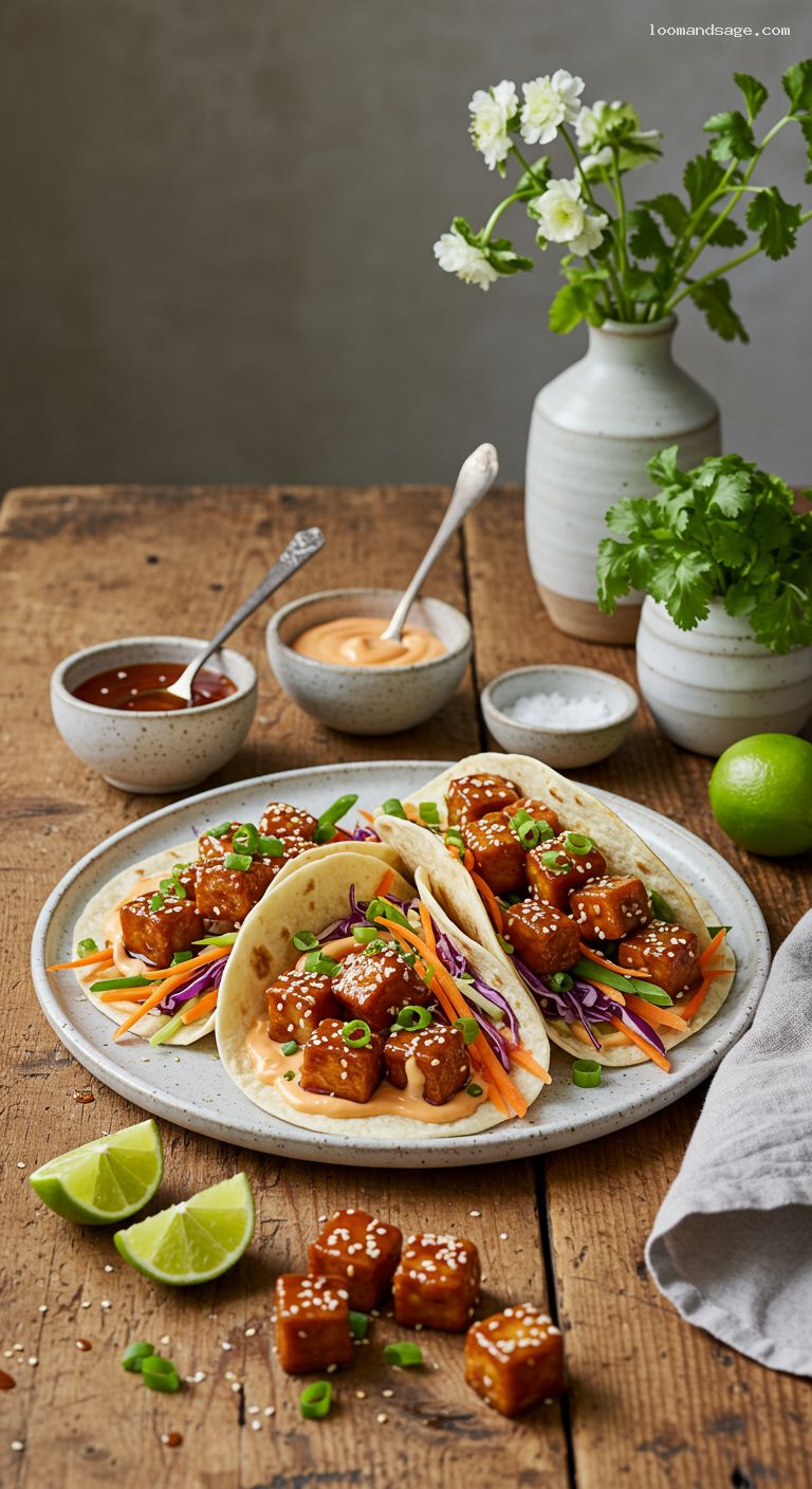 Honey-Soy Crispy Tofu Wraps with Sriracha Mayo