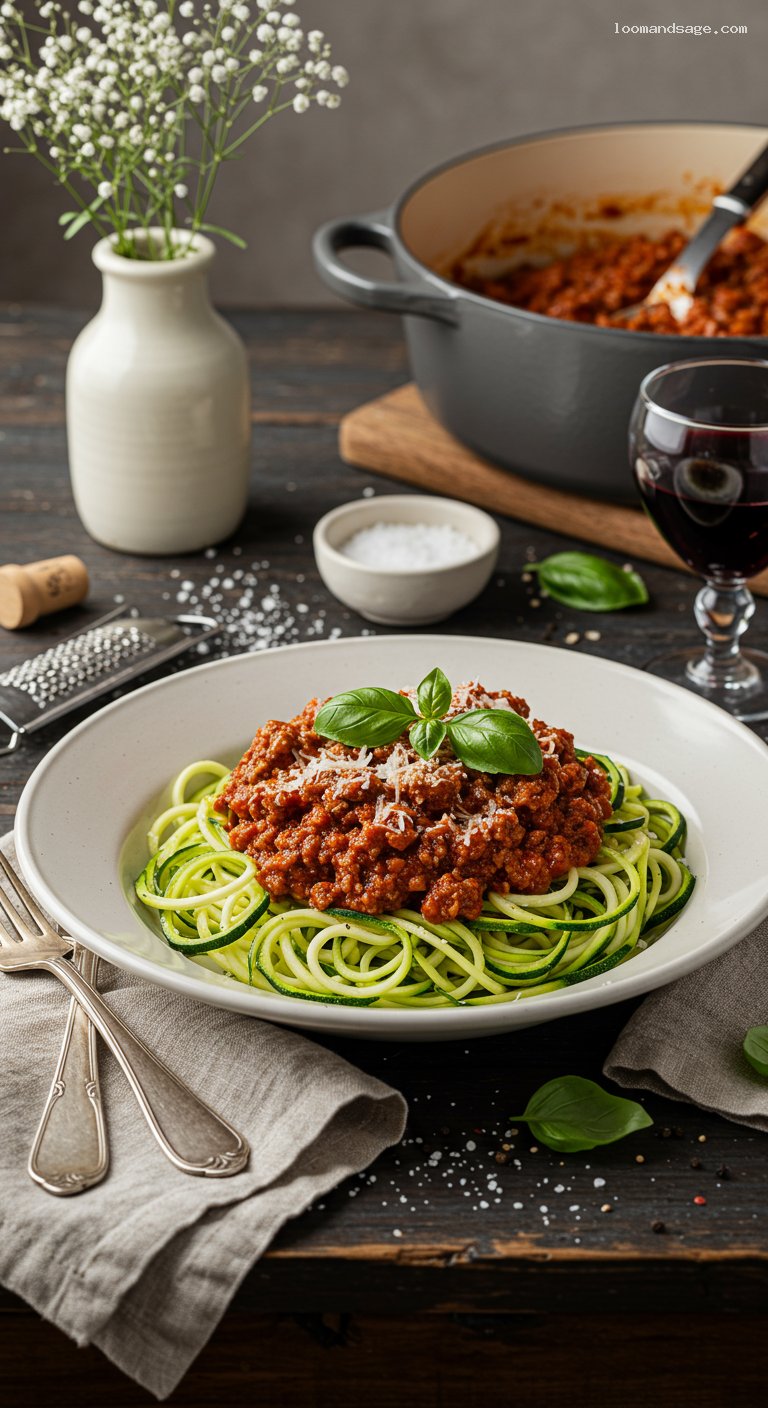 Keto Bolognese with Zoodles
