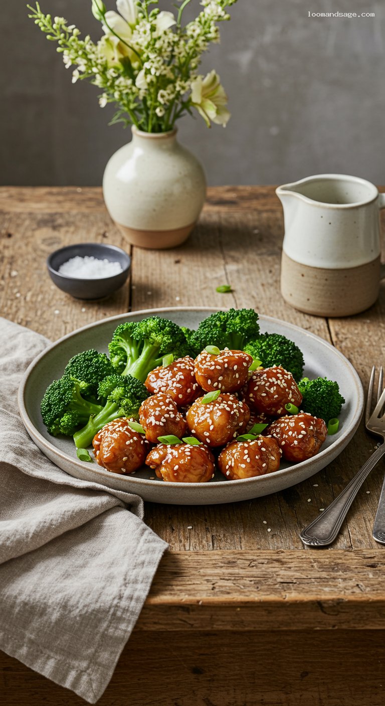 Keto Sesame Chicken with Ginger-Garlic Glaze