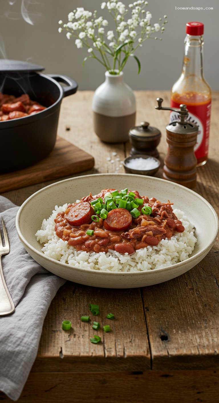 Monday Red Beans and Rice with Smoked Sausage