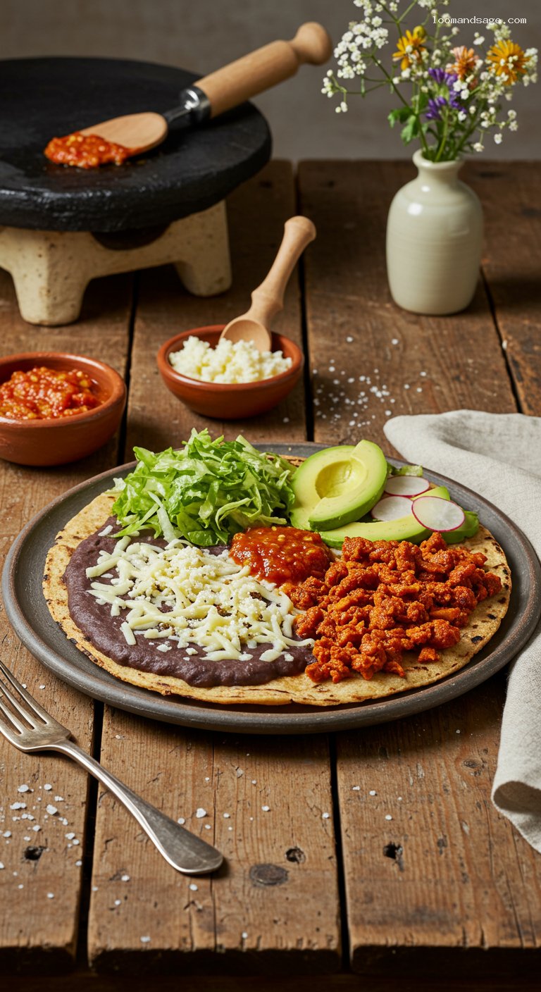 Oaxacan Tlayuda with Beans, Tasajo, and Oaxaca Cheese