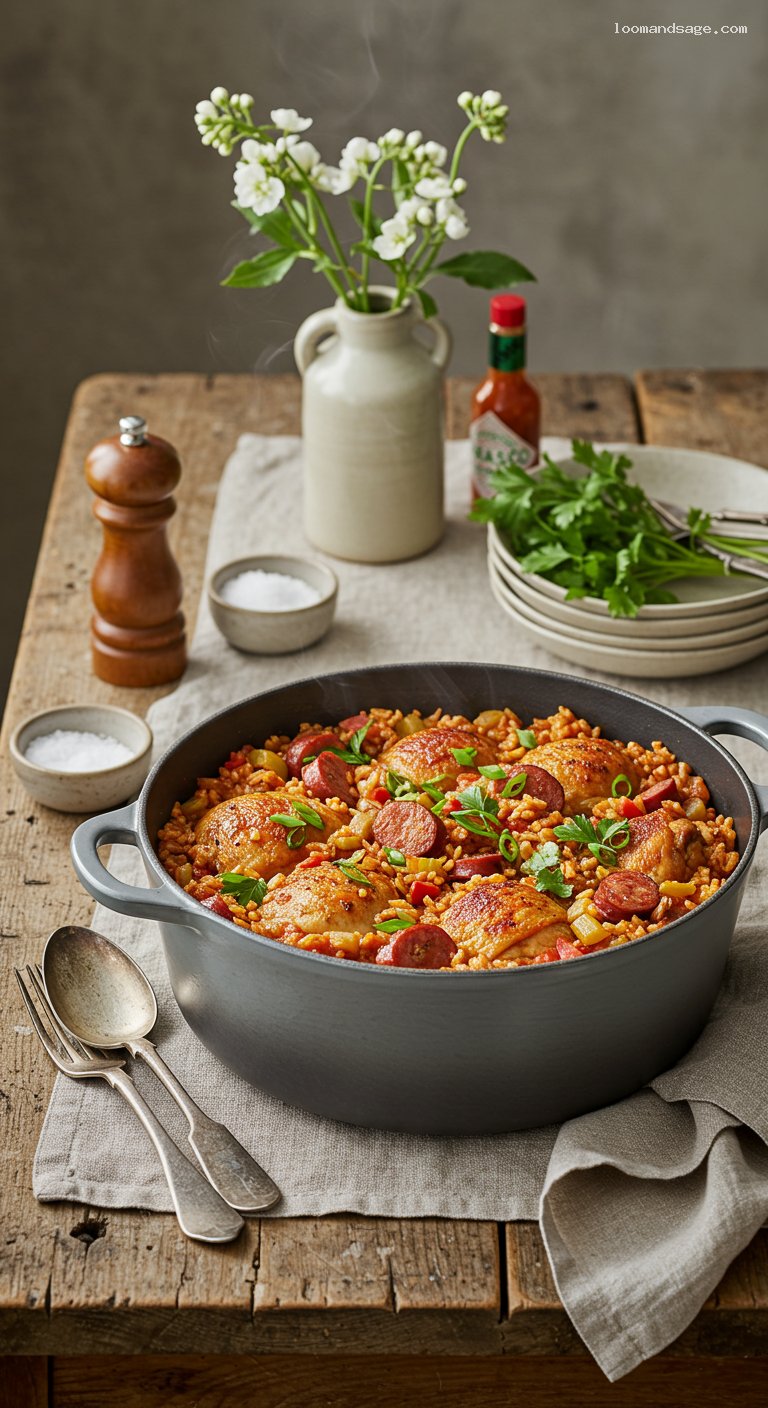 One-Pot Jambalaya with Andouille and Chicken