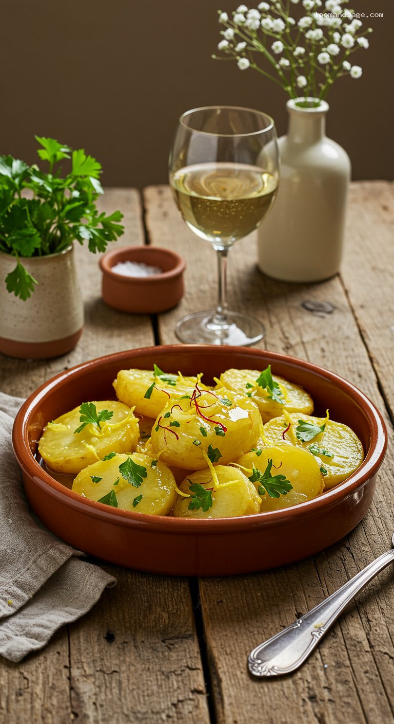 Patatas a la Importancia with Saffron and White Wine