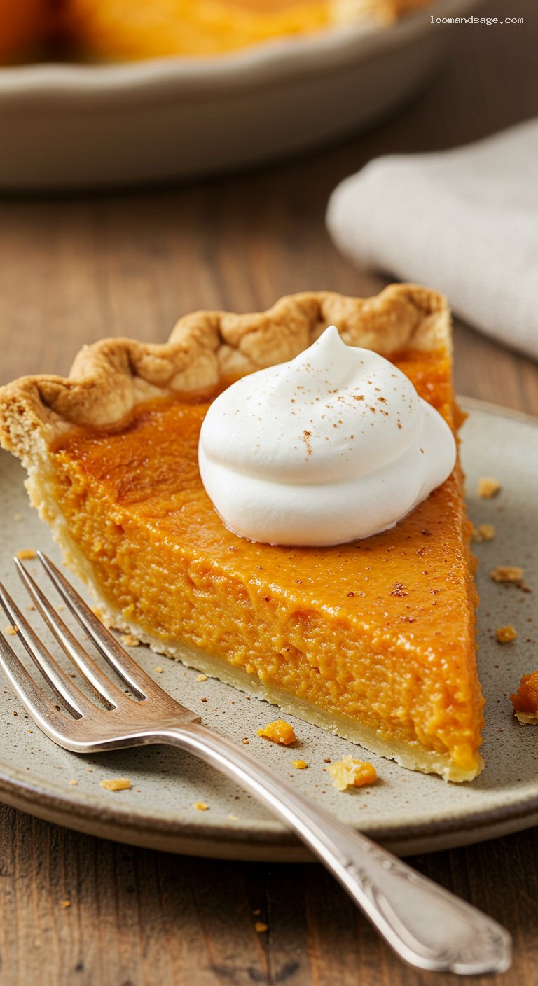 Silky Sweet Potato Pie with Buttery Crust – Closeup