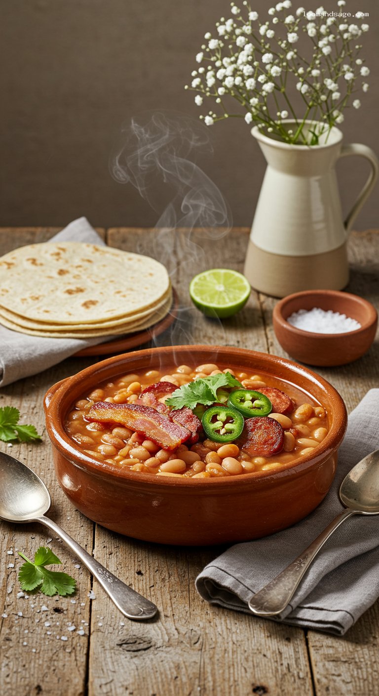 Smoky Frijoles Charros with Bacon and Chorizo