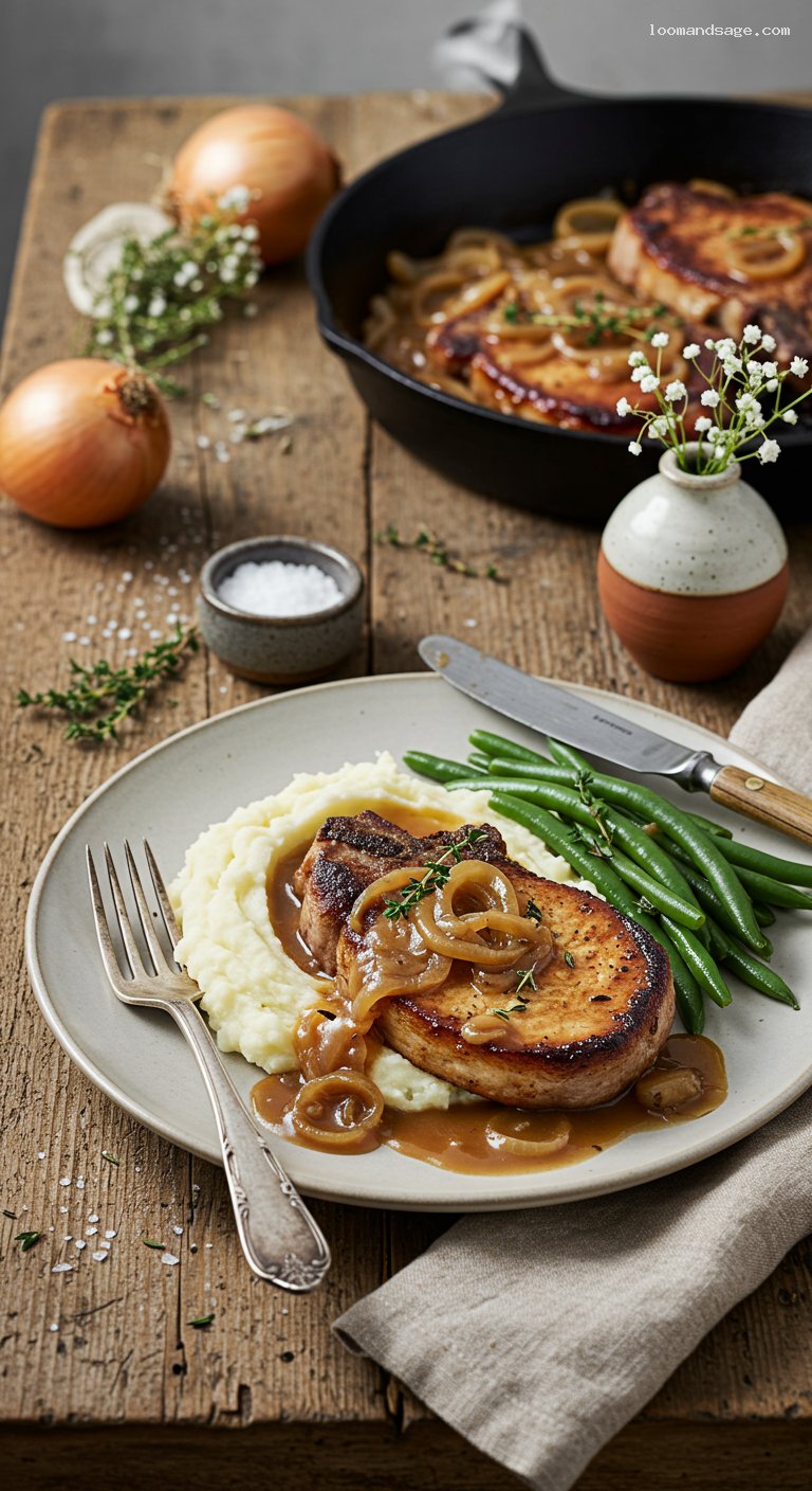 Smothered Pork Chops with Onion Gravy