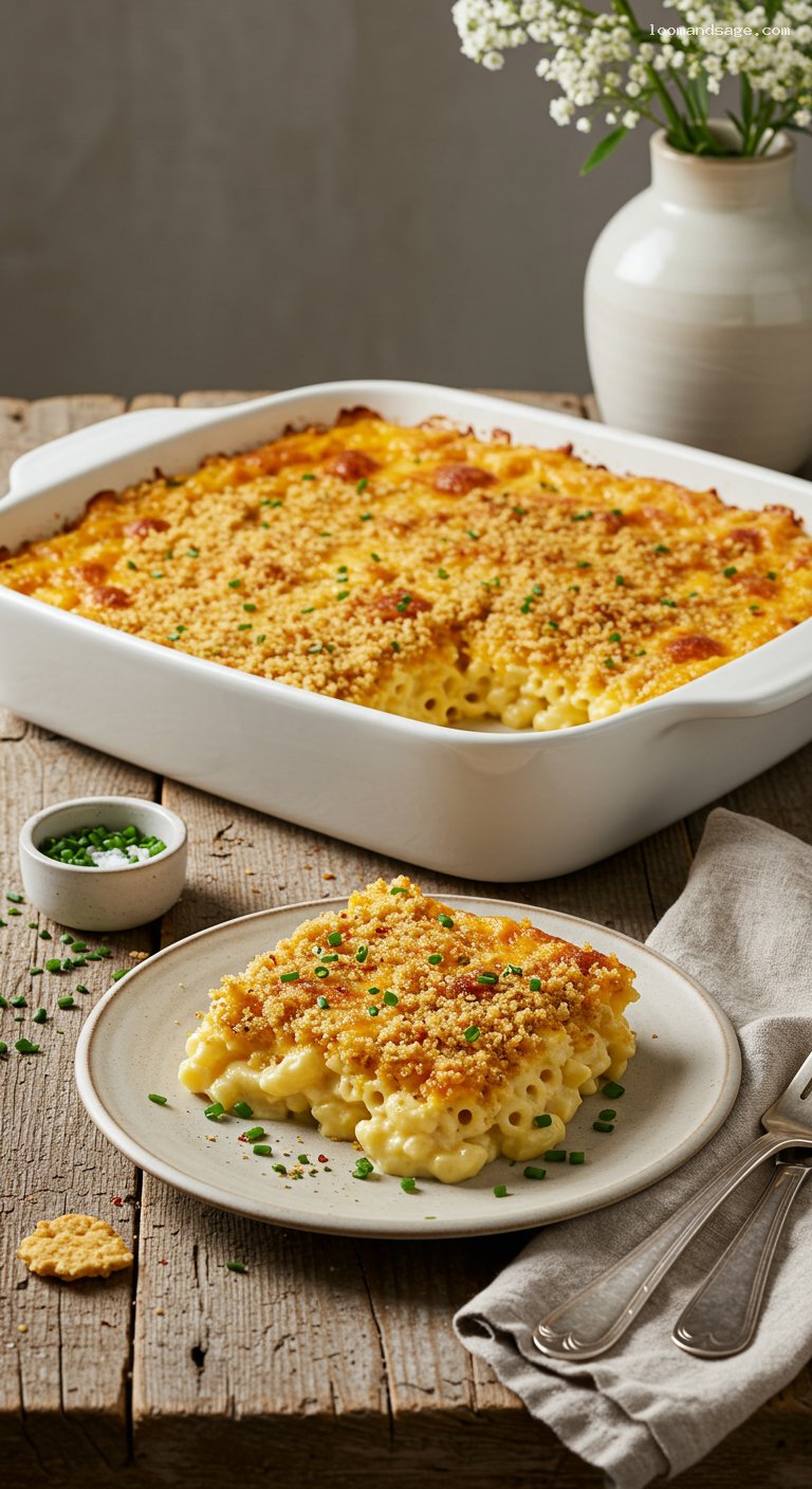 Southern Baked Mac and Cheese with Sharp Cheddar