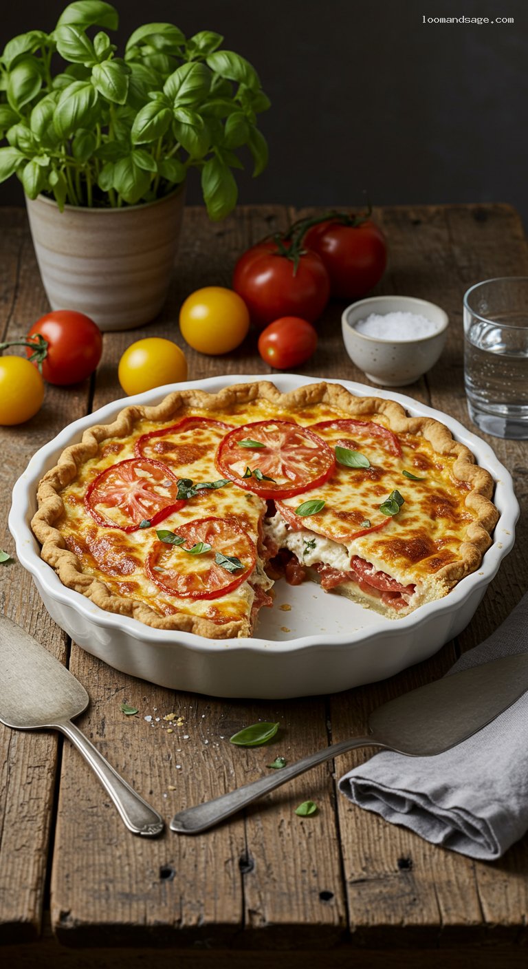 Southern Tomato Pie with Cheddar-Mayo Topping