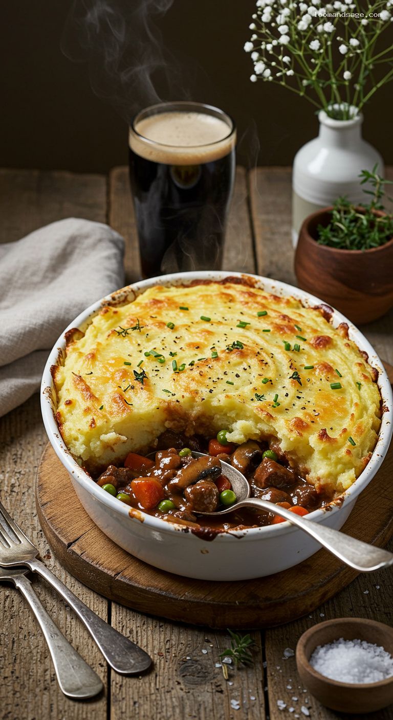 Stout-Braised Beef and Mushroom Cottage Pie