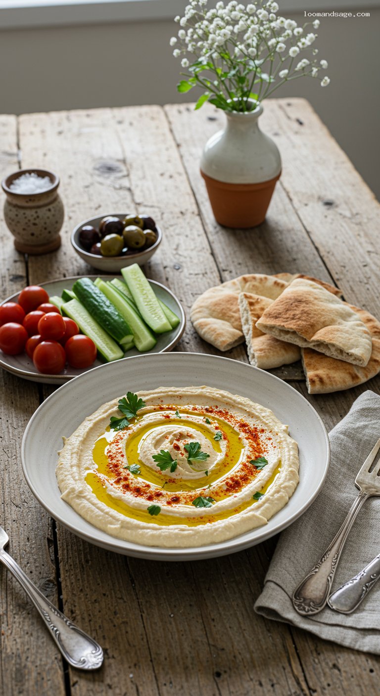 Ultra-Smooth Hummus with Tahini and Lemon