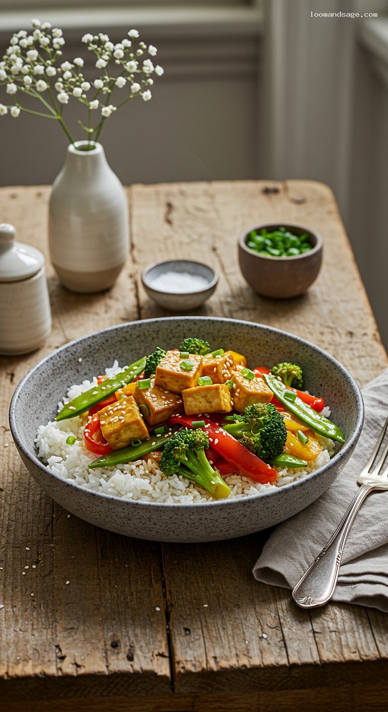Weeknight Veggie Tofu Stir-Fry with Ginger Soy