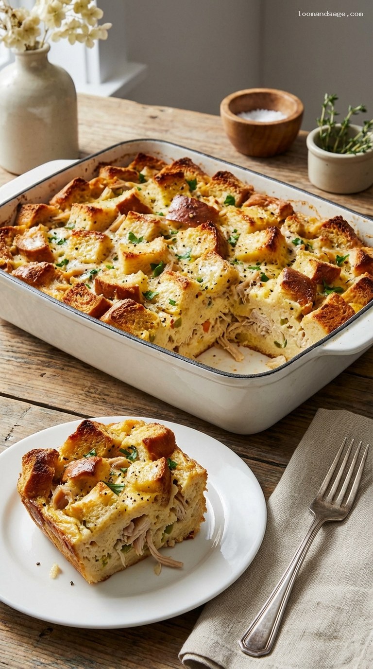 Amish Turkey Pudding Casserole With Leftover Turkey