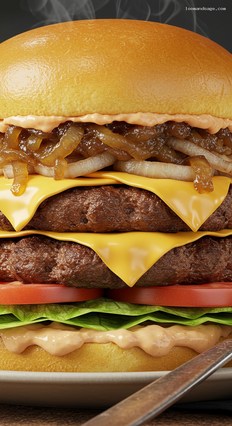 Animal-Style Double-Double Copycat Burger Recipe – Closeup