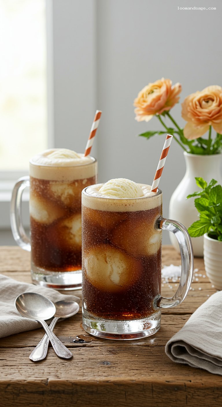 A&W-Style Root Beer Float in a Frosted Mug