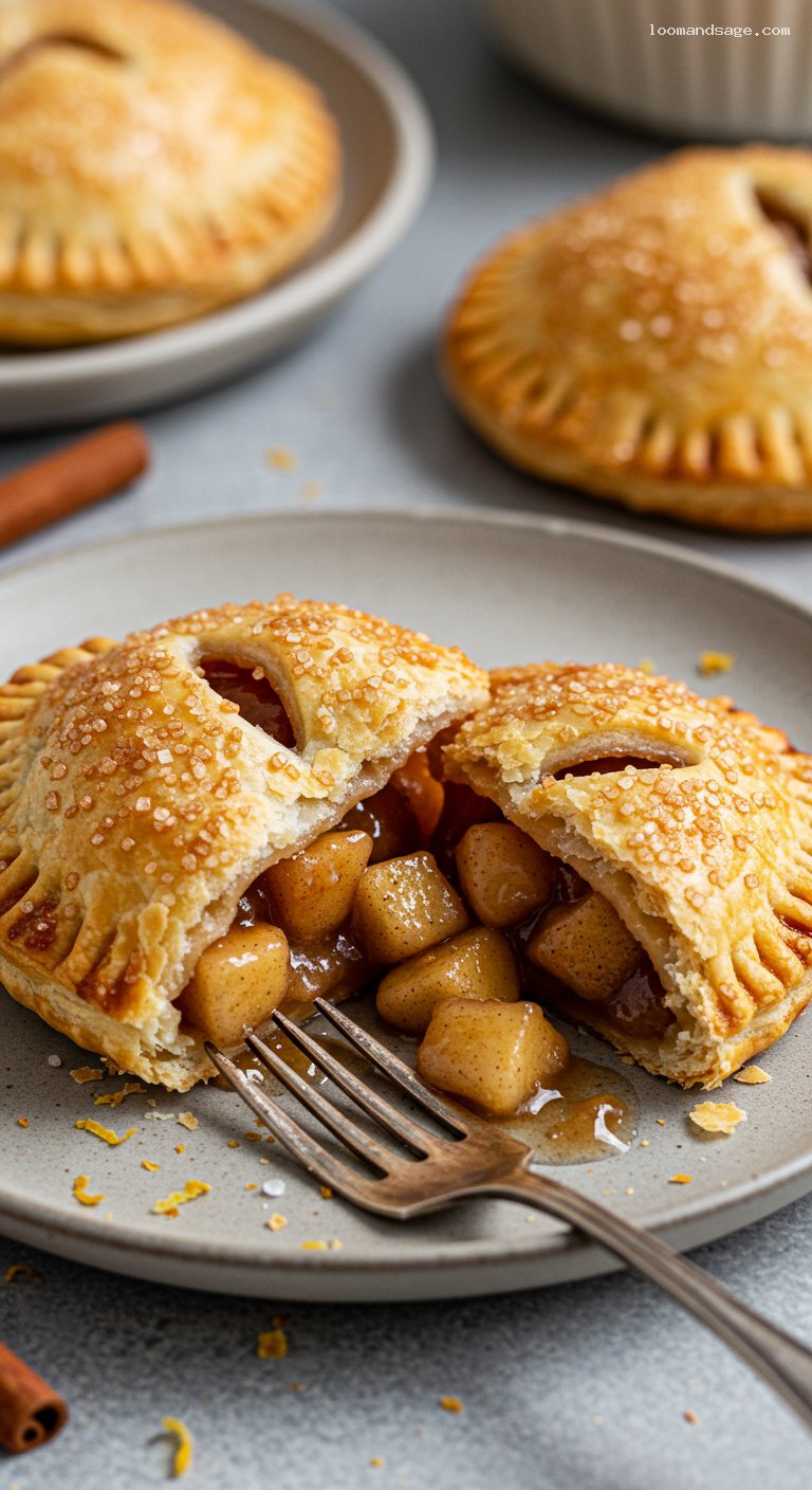 Baked McDonald’s-Style Apple Hand Pies – Closeup
