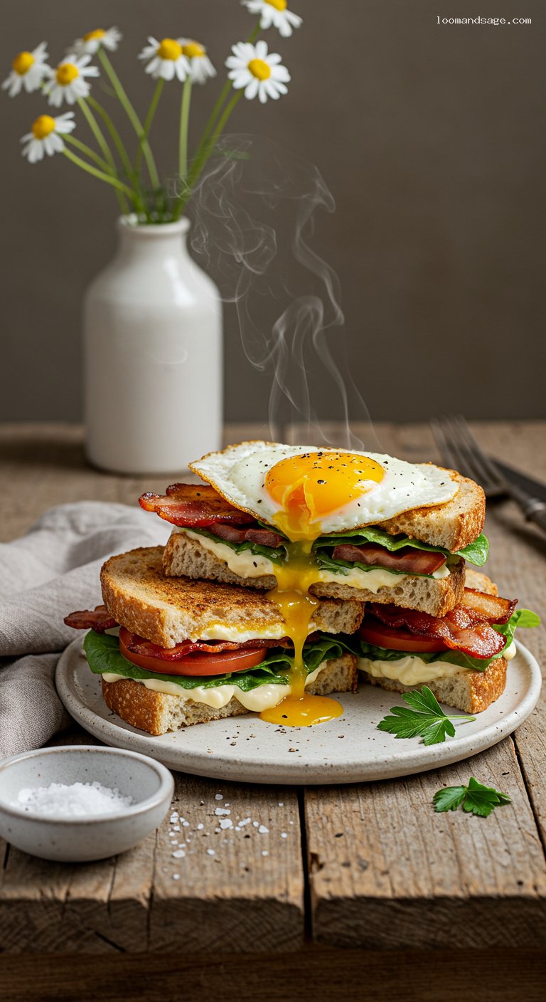 BELT Sandwich with Lemony Mayo on Sourdough