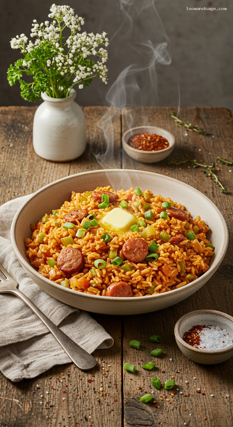 Bojangles-Style Dirty Rice with Sausage and Peppers