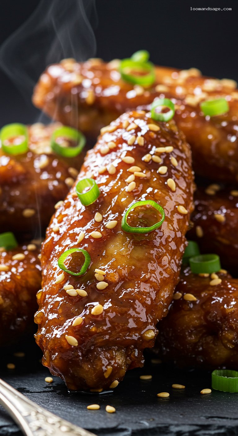 Bonchon-Style Soy Garlic Twice-Fried Wings – Closeup