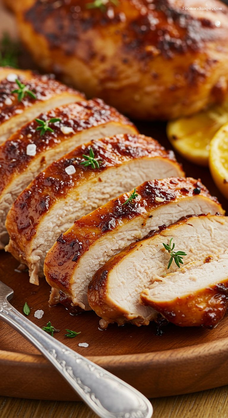 Boston Market-Style Rotisserie Chicken with Herb-Garlic Brine – Closeup