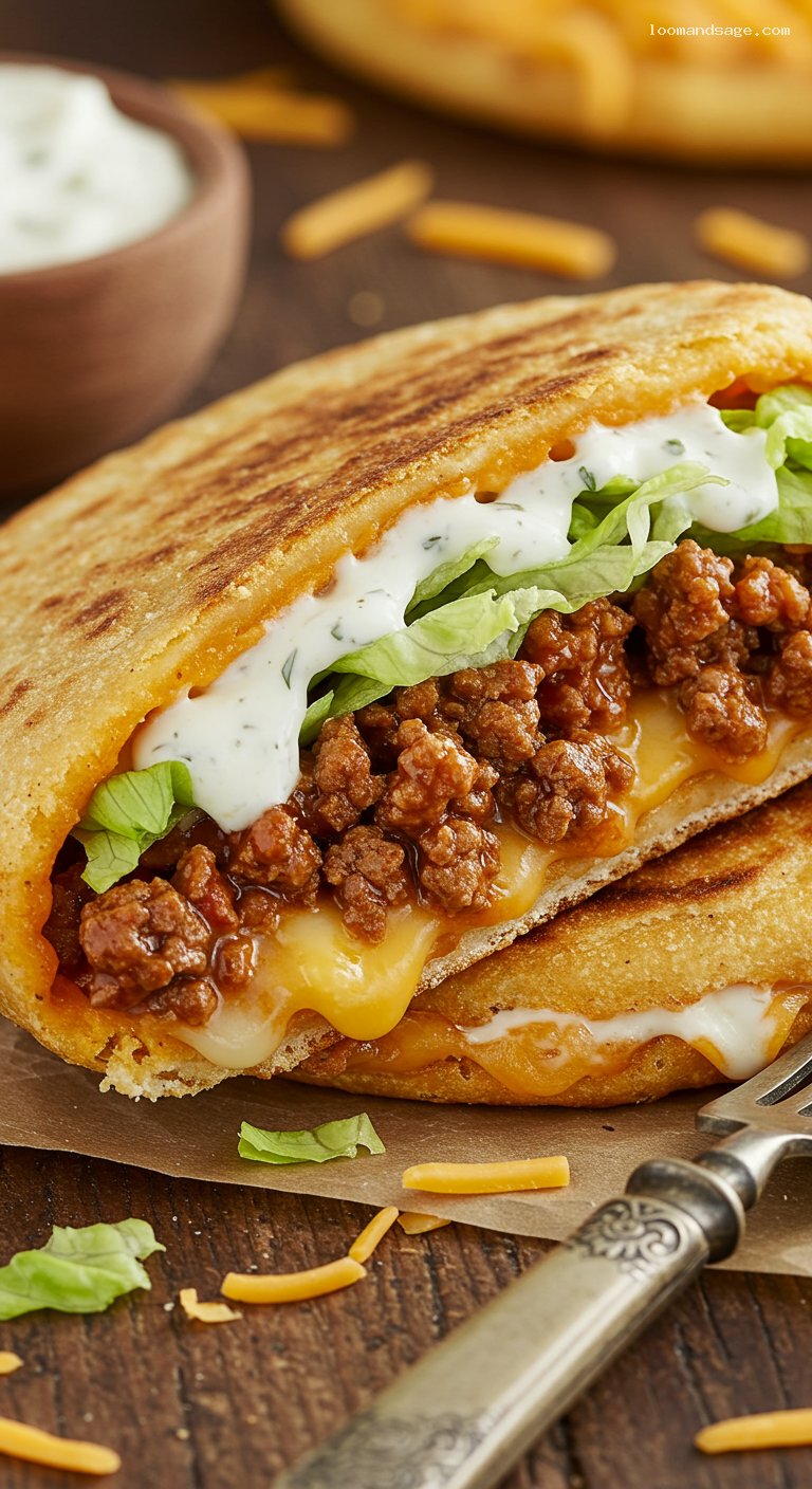Cheesy Gordita Crunch Copycat Recipe – Closeup