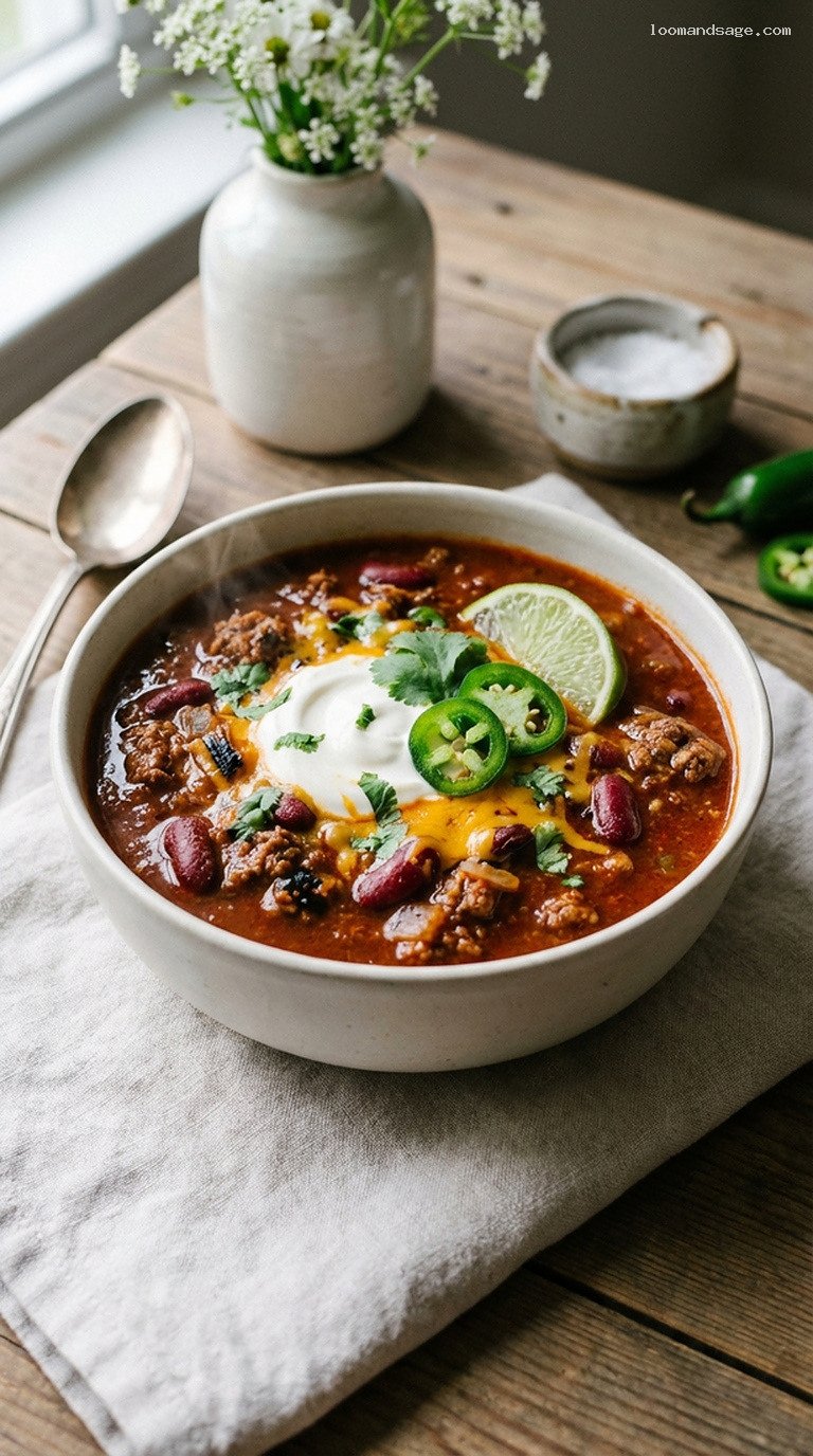 Chili with Charred Onion & Ancho Paste