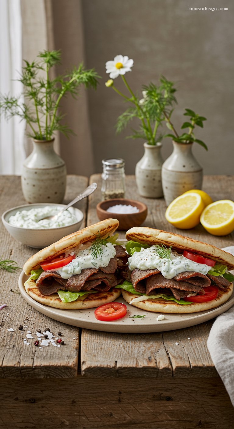 Copycat Arby’s Greek Gyro with Tzatziki