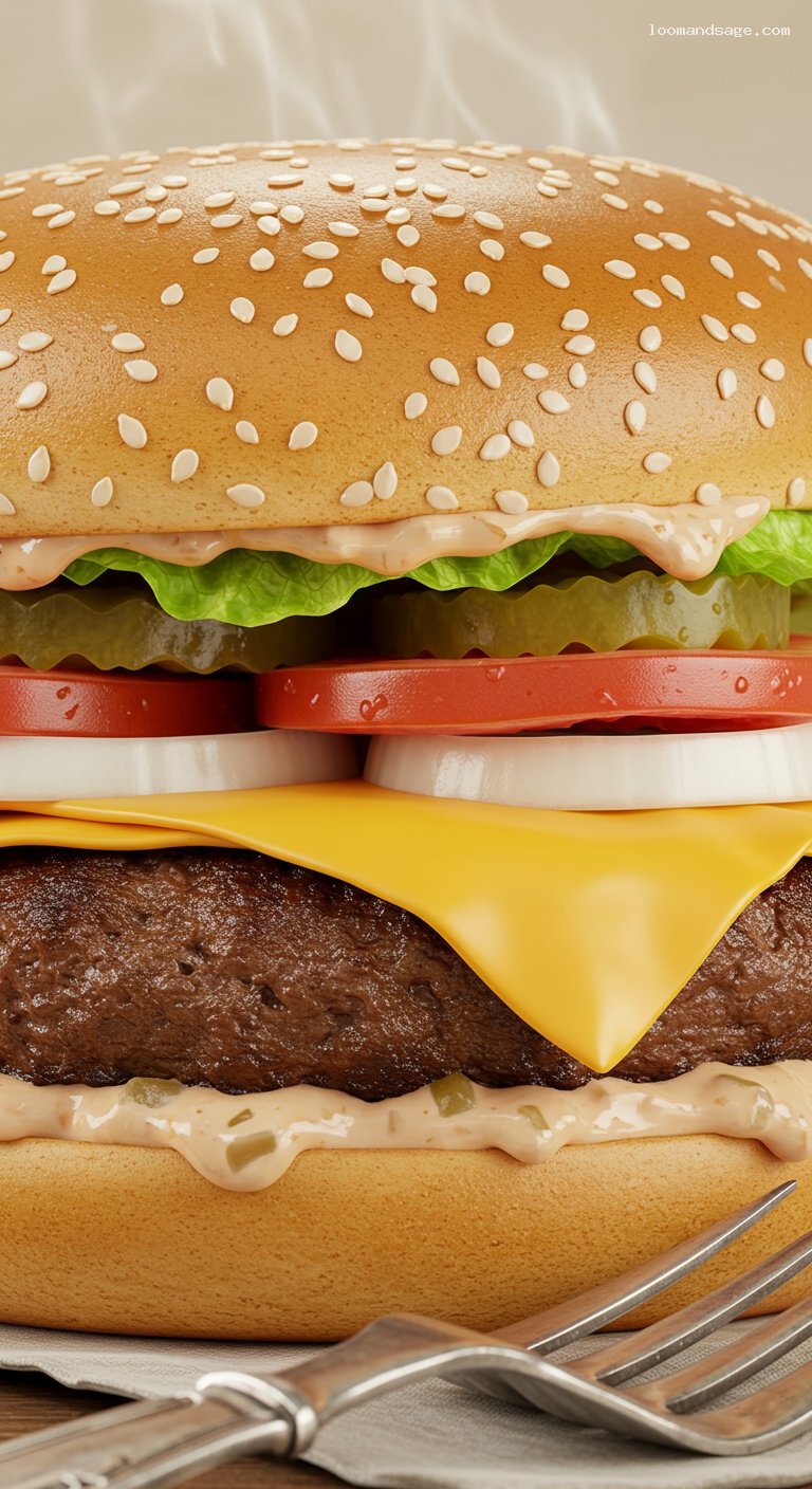 Copycat Carl’s Jr. Famous Star with Cheese – Closeup