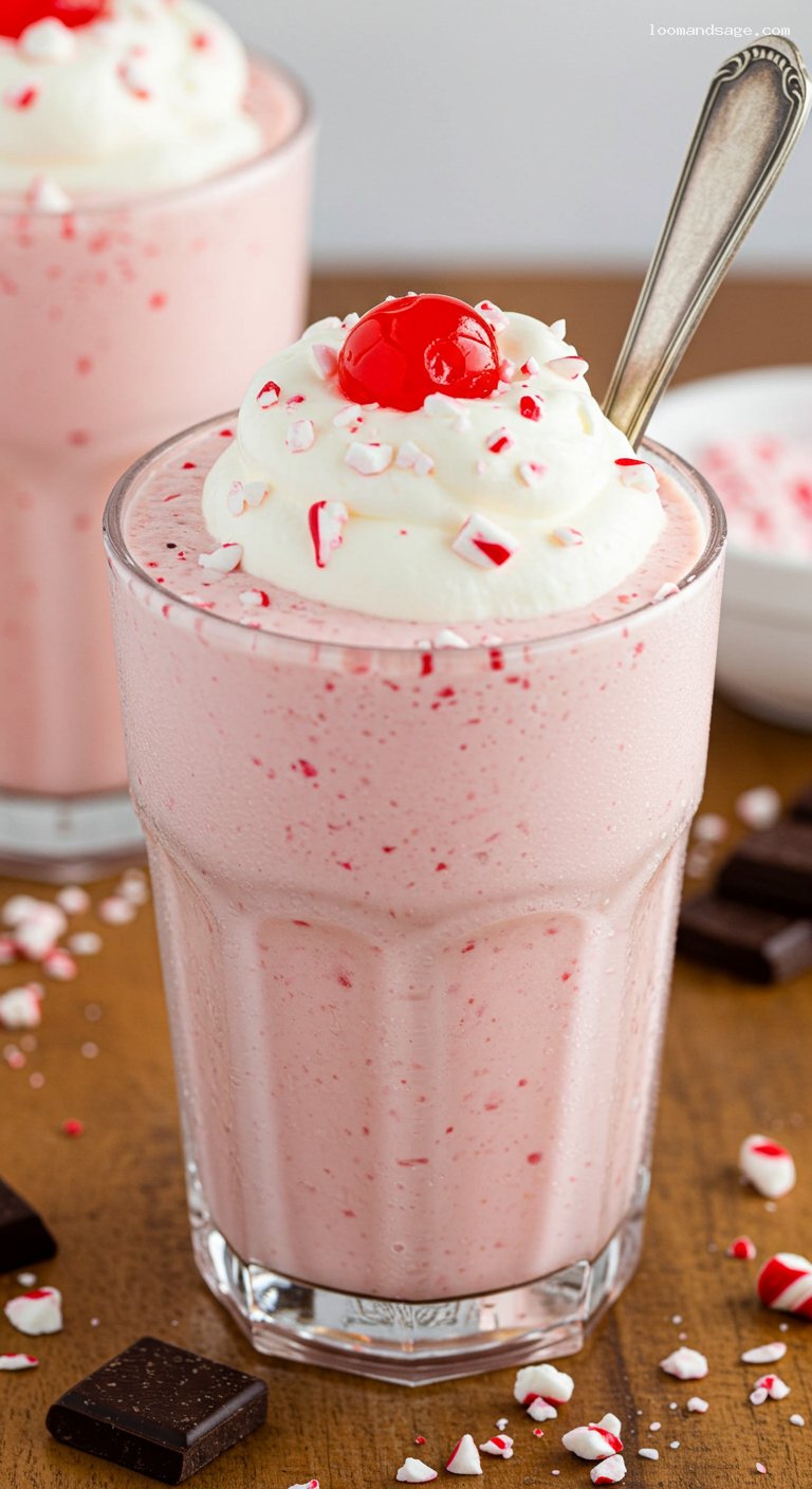 Copycat Chick‑fil‑A Peppermint Chip Milkshake – Closeup