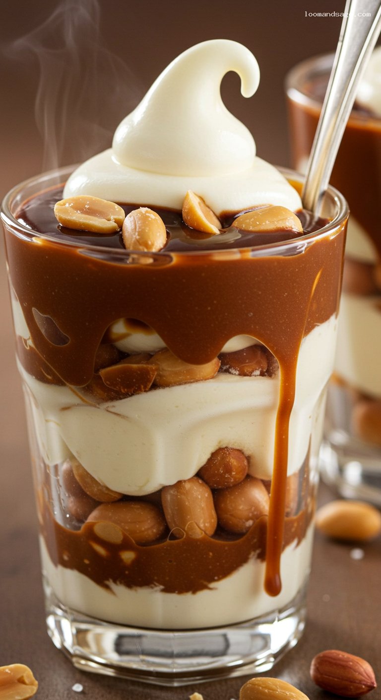Copycat Dairy Queen Peanut Buster Parfait Sundae – Closeup