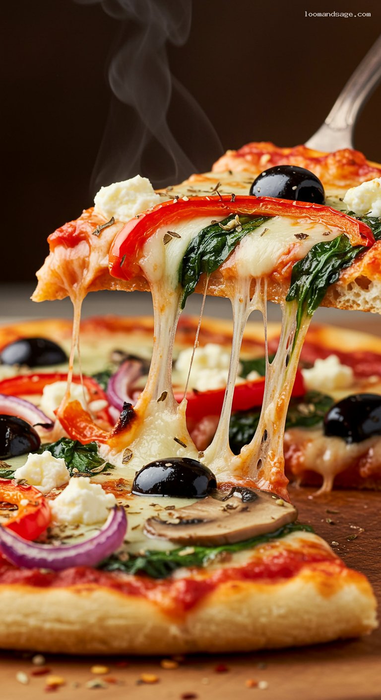 Copycat Domino’s Pacific Veggie Pizza Recipe – Closeup