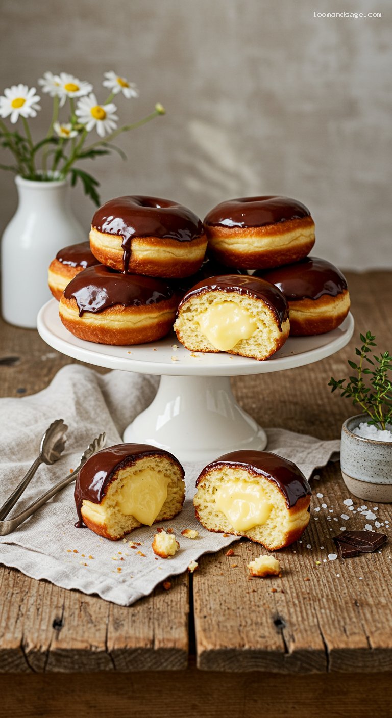 Copycat Dunkin’ Boston Kreme Donuts