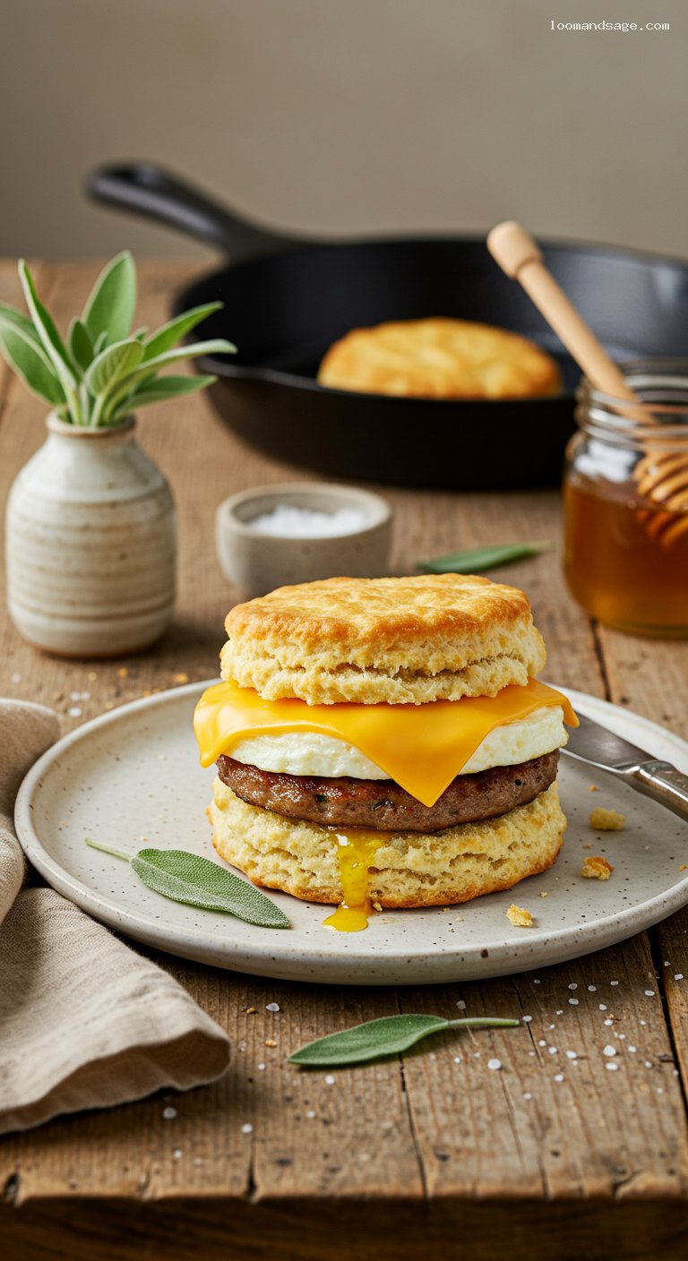 Copycat Hardee’s Sausage, Egg & Cheese Biscuit
