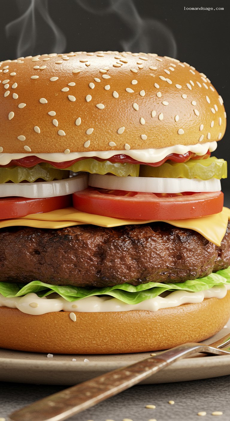 Copycat Impossible Whopper (Burger King Style) – Closeup